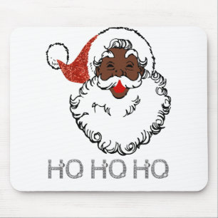 ho black santa mouse pad