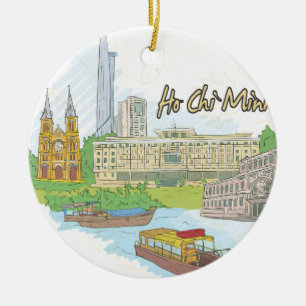 Ho Chi Minh Ceramic Tree Decoration