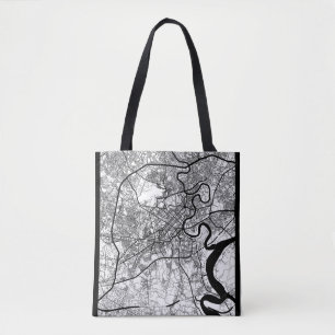 Ho Chi Minh City Vietnam Map Tote Bag