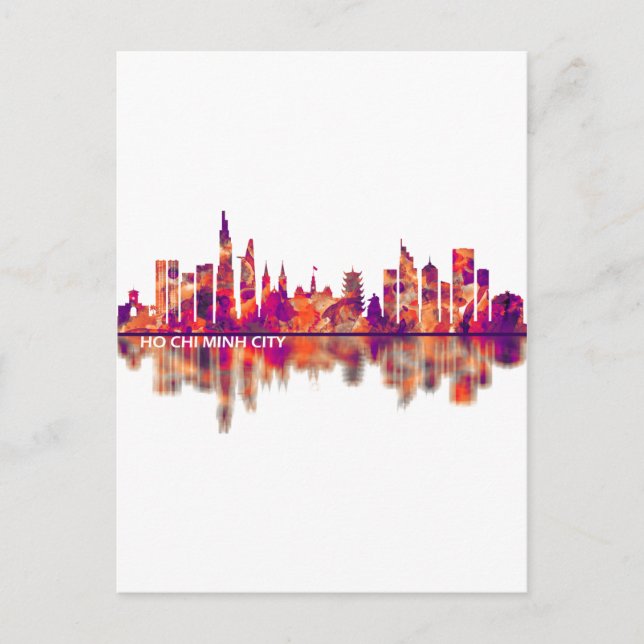 Ho Chi Minh City Vietnam Skyline Invitation Postcard (Front)