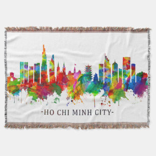 Ho Chi Minh City Vietnam Skyline Throw Blanket