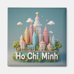 Ho Chi Minh City Vietnam Travel Keepsake 🗺️ Magnet