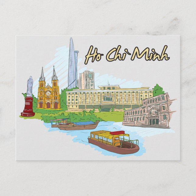 Ho Chi Minh, Vietnam Famous City Postcard (Front)