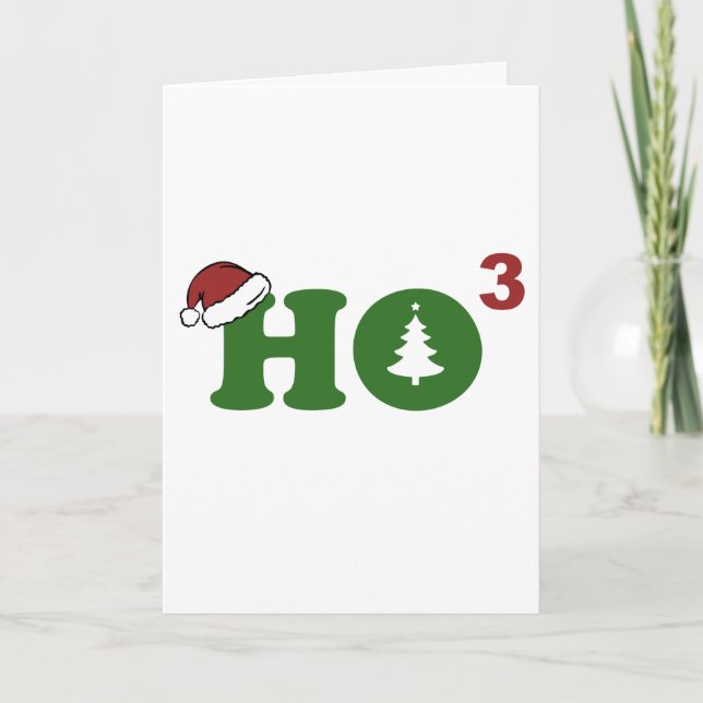 Ho Cubed Merry Christmas Holiday Card (Front)