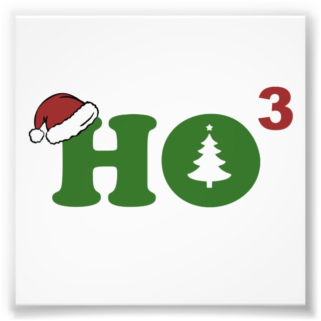 Ho Cubed Merry Christmas Photo Print (Front)