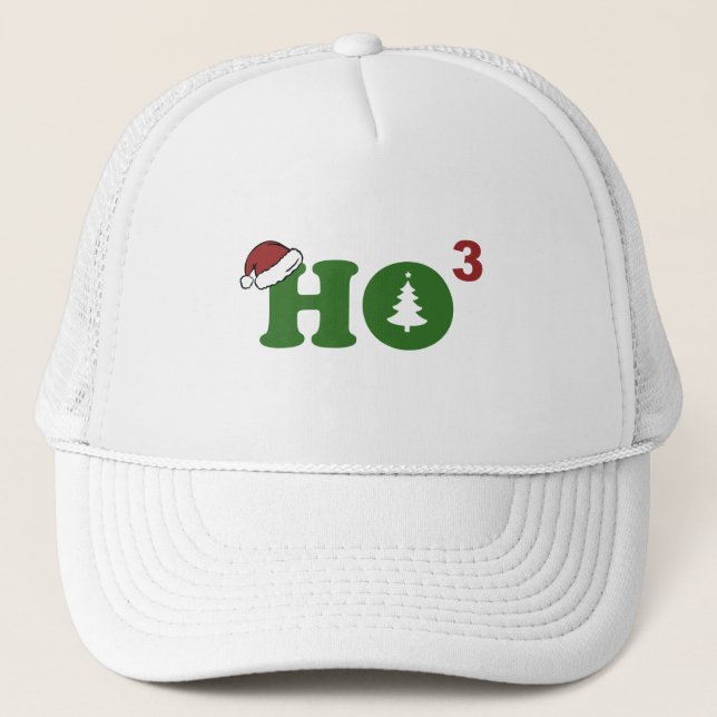 Ho Cubed Merry Christmas Trucker Hat (Front)