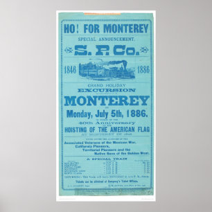 Ho for Monterey So. Pacific Advertisement (1652A) Poster