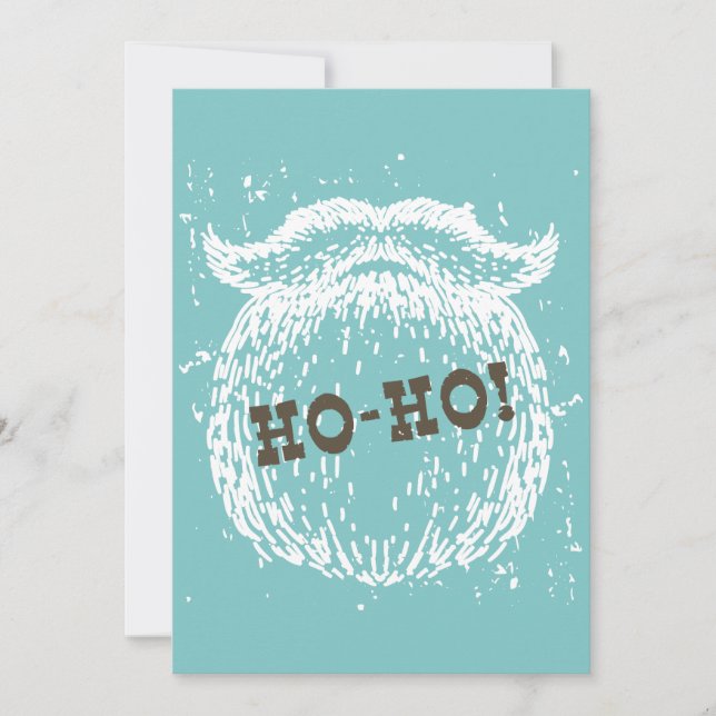Ho-Ho Christmas Holiday Santa Noel Card (Front)