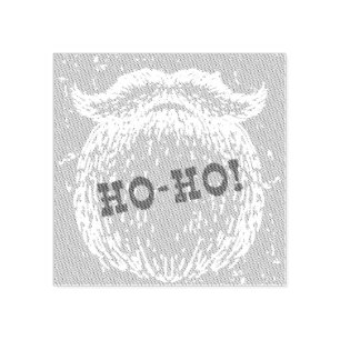 Ho-Ho Christmas Holiday Santa Noel Rubber Stamp