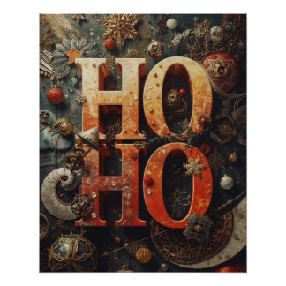‘Ho Ho’ Christmas Poster