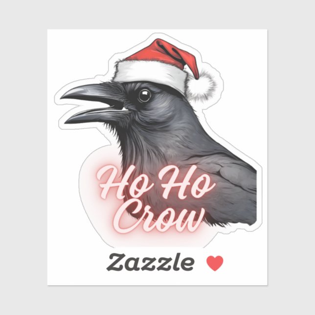 Ho Ho Crow Christmas Crow Stickers (Sheet)