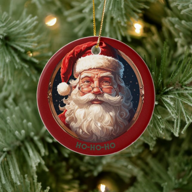 Ho Ho Happiness Ceramic Ornament (Tree)