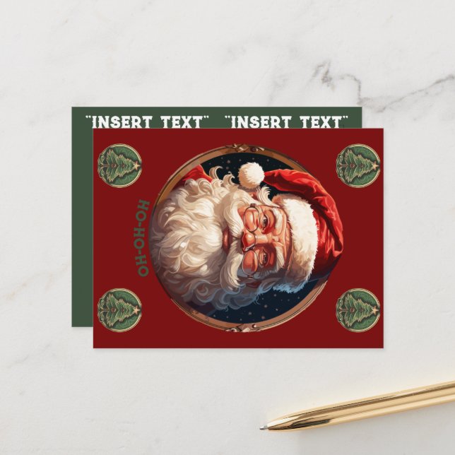 Ho Ho Happiness Holiday Postcard (Front/Back In Situ)