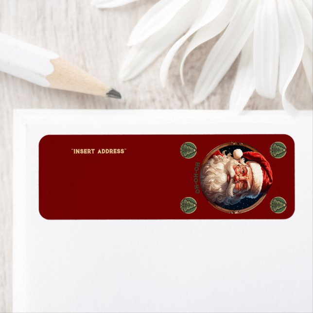 Ho Ho Happiness Return Address Label (Insitu)