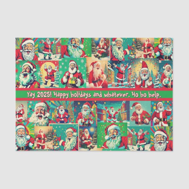 HO HO HELP tissue paper (Front)