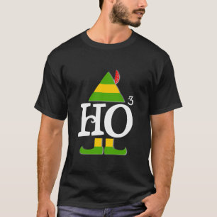 Ho Ho Ho 3 Cubed Funny Math Elf Christmas Holiday T-Shirt