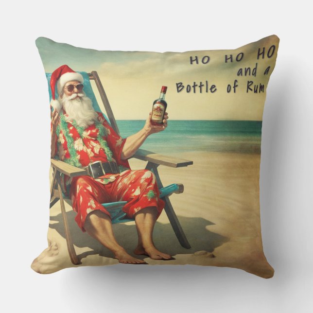 Ho Ho Ho and Rum -  Cushion (Front)