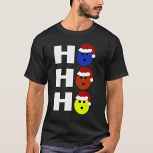 Ho Ho Ho Bowling Santa Hat Christmas T-Shirt