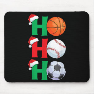 Ho Ho Ho Boys Christmas Srts Basketball Baseball S Mouse Pad