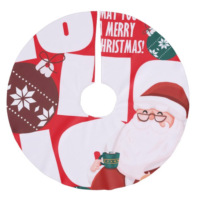 Ho ho ho  brushed polyester tree skirt (Front)