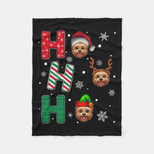 Ho Ho Ho Cairn Terrier Dog Lover Christmas Santa E Fleece Blanket