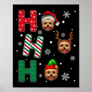Ho Ho Ho Cairn Terrier Dog Lover Christmas Santa E Poster