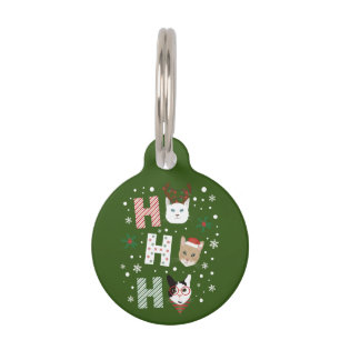 Ho Ho Ho Cats Merry Christmas Pet Tag