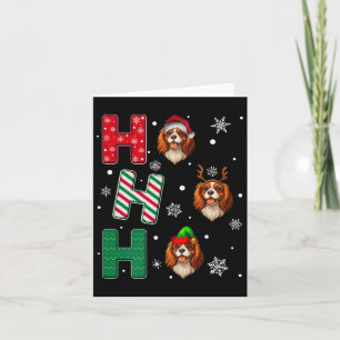 Ho Ho Ho Cavalier King Charles Spaniel Dog Santa E Card