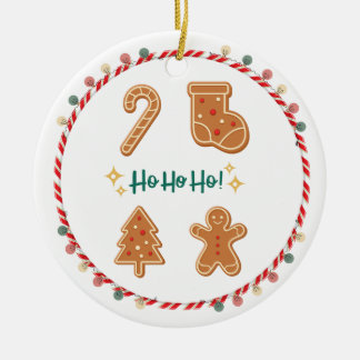 Ho Ho ho Ceramic Ornament