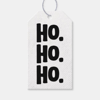 Ho. Ho. Ho. Chic, Edgy & Fun White & Black Gift Tags