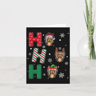 Ho Ho Ho Chinese Crested Dog Lover Christmas Santa Card