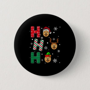 Ho Ho Ho Chow Chow Dog Lover Matching Christmas El 6 Cm Round Badge