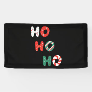 Ho Ho Ho Christmas 1.6x3 Vinyl Banner