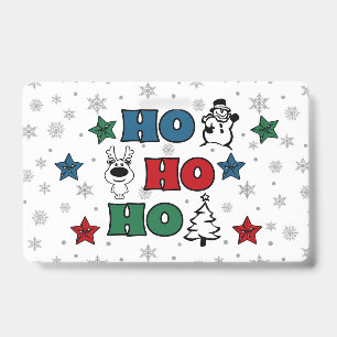 Ho-Ho-Ho Christmas design ID Badge
