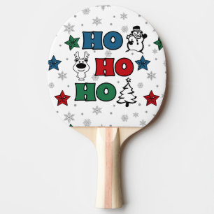 Ho-Ho-Ho Christmas design Ping Pong Paddle