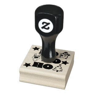 Ho-Ho-Ho Christmas design Rubber Stamp