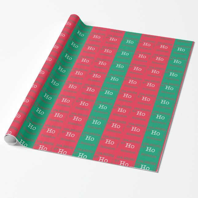 Ho Ho Ho christmas Element Wrapping paper (Unrolled)