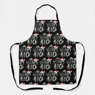 HO HO HO Christmas Family Santa Hat Holiday  Apron