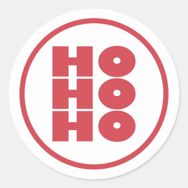 Ho Ho Ho Christmas Festive Sticker (Front)