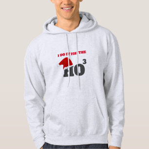 Ho Ho Ho Christmas Funny Text Holiday Gift Hoodie