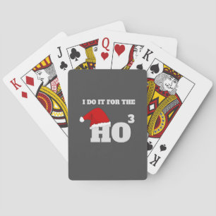 Ho Ho Ho   Christmas Funny Text Holiday Gift Playing Cards