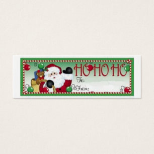 Ho Ho Ho Christmas Gift Tag Card