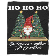 Ho Ho Ho Christmas Gnome Pour The Merlot