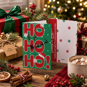 Ho Ho Ho Christmas Holiday Card 
