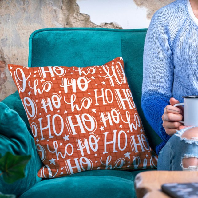 Ho Ho Ho Christmas Holiday Chic Modern Cushion (Creator Uploaded)