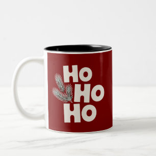 Ho Ho Ho Christmas Holiday Gifts Seasonal Two-Tone Coffee Mug
