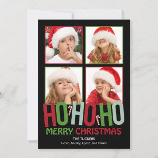 Ho Ho Ho Christmas Holiday Photo Cards