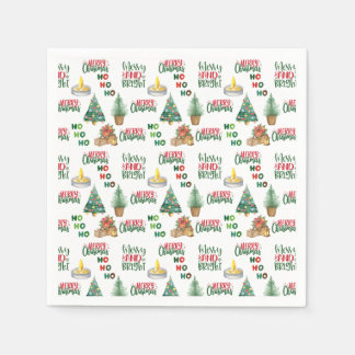 HO HO HO Christmas paper napkins for party