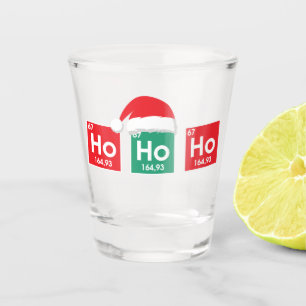 Ho Ho Ho   Christmas Periodic Table Nerd Humour Shot Glass