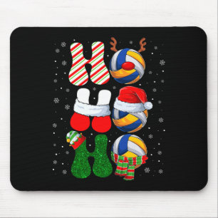 Ho Ho Ho Christmas Reindeer Santa Elf Xmas Volleyb Mouse Pad